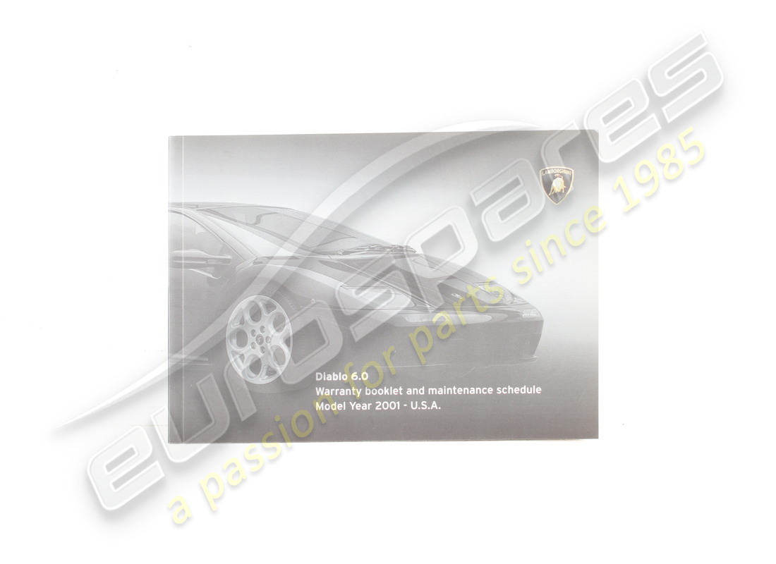 NEW LAMBORGHINI DIABLO 6.0 WARRANTY BOOKLET (USA). PART NUMBER 0048008170 (1) new lamborghini diablo 6.0 warranty booklet (usa). part number 0048008170 (1)