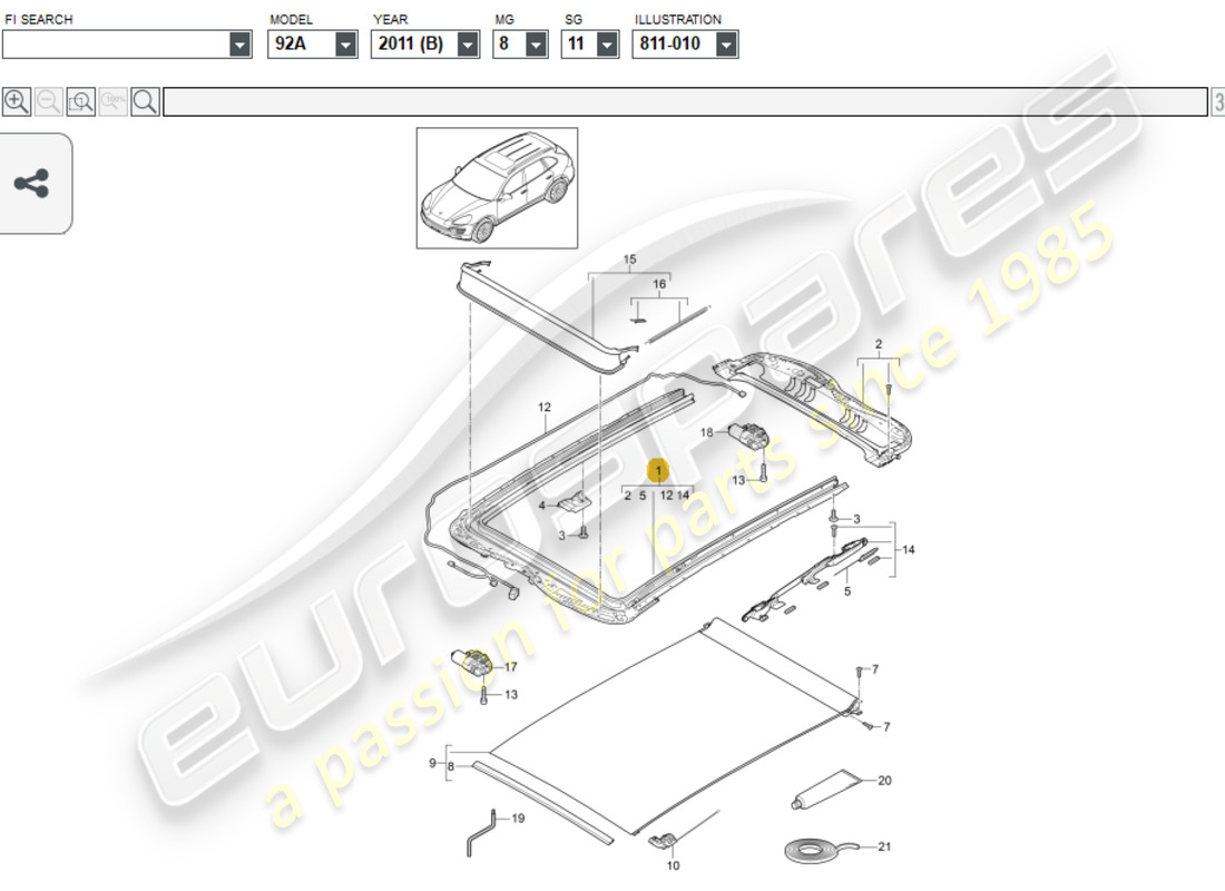 new porsche frame. part number 958877049 (1)
