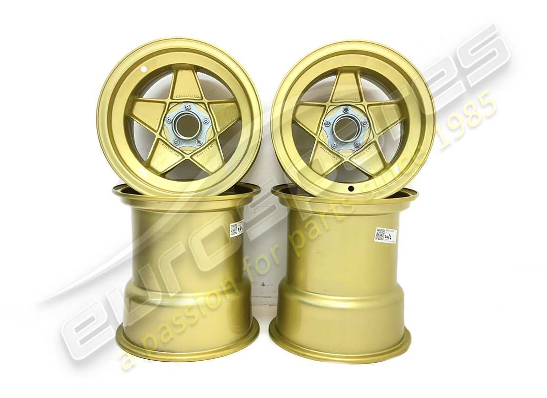 RECONDITIONED FERRARI CAMPAGNOLO WHEEL SET FOR FERRARI 512S. PART NUMBER EAP1443599 (1) reconditioned ferrari campagnolo wheel set for ferrari 512s. part number eap1443599 (1)