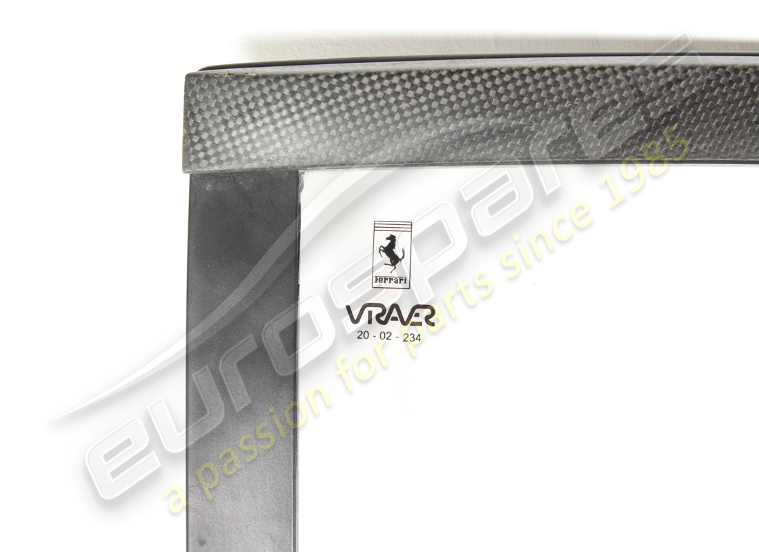USED FERRARI RH WINDOW FRAME WITH LEXAN WINDOW PANEL. PART NUMBER 89218100 (3) used ferrari rh window frame with lexan window panel. part number 89218100 (3)
