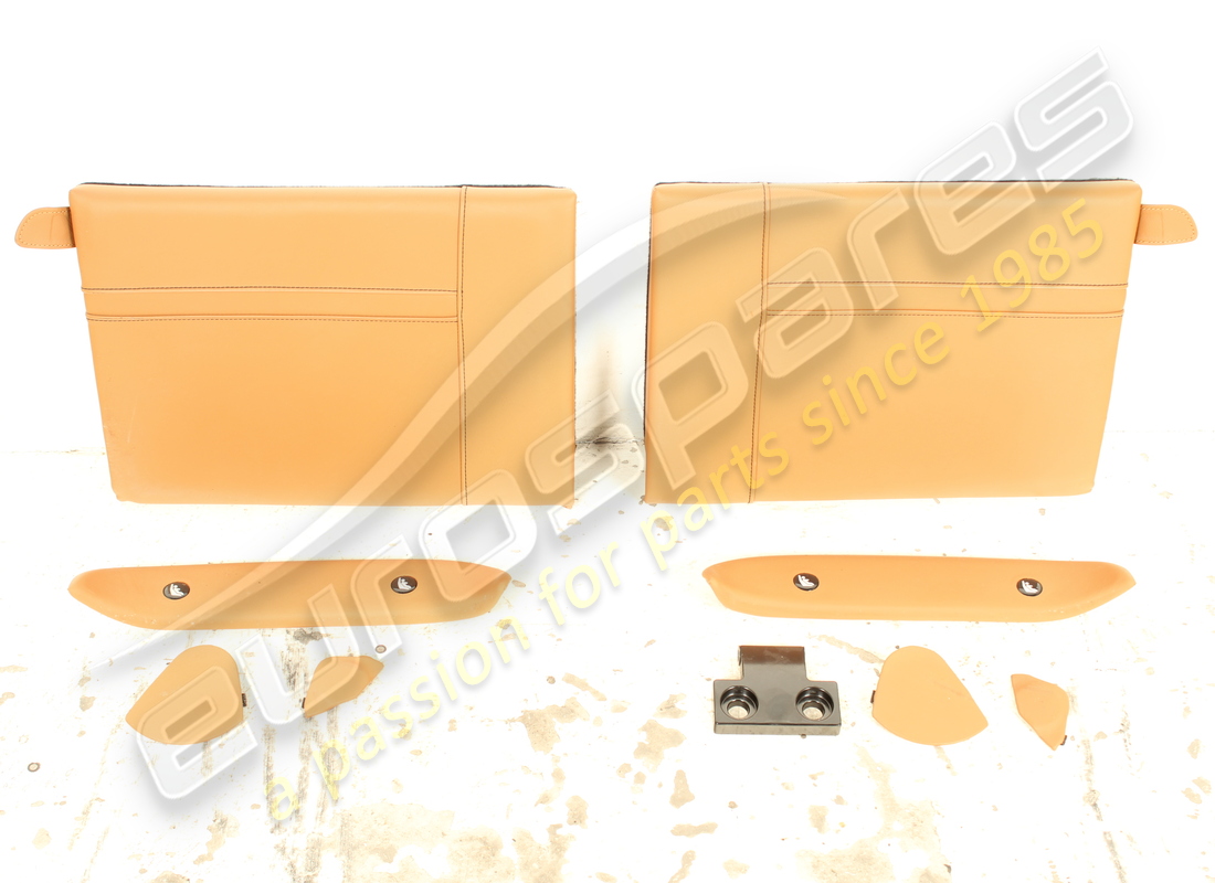 USED EUROSPARES COMPLETE FRONT & REAR SEET SET ( CUIOIO LEATHER WITH BLACK STITCHING ). PART NUMBER EAP1566195 (20) used eurospares complete front & rear seet set ( cuioio leather with black stitching ). part number eap1566195 (20)