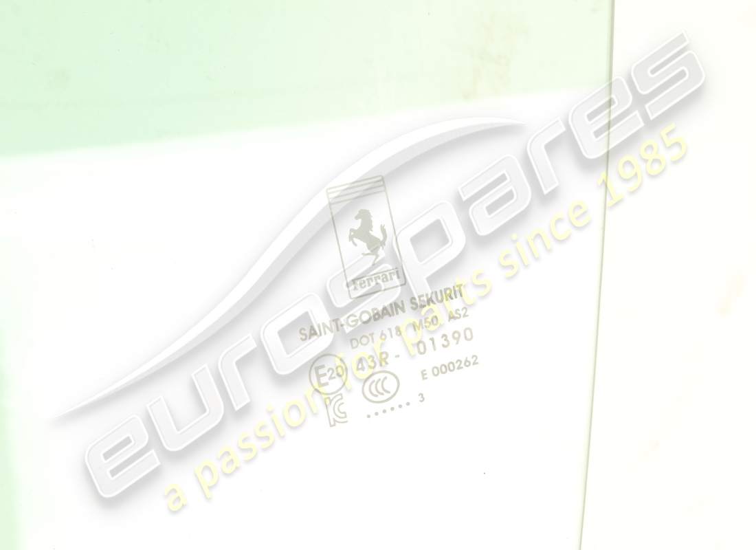 USED FERRARI LH DOOR WINDOW. PART NUMBER 866316 (2) used ferrari lh door window. part number 866316 (2)