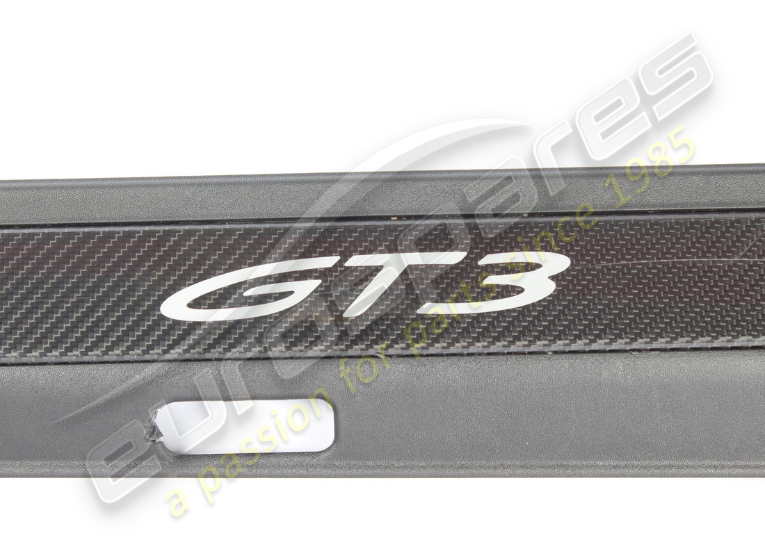 DAMAGED PORSCHE ENTRY STRIP, ILLUMINATED BLACK. PART NUMBER 9GT8533701E0 (2) damaged porsche entry strip, illuminated black. part number 9gt8533701e0 (2)