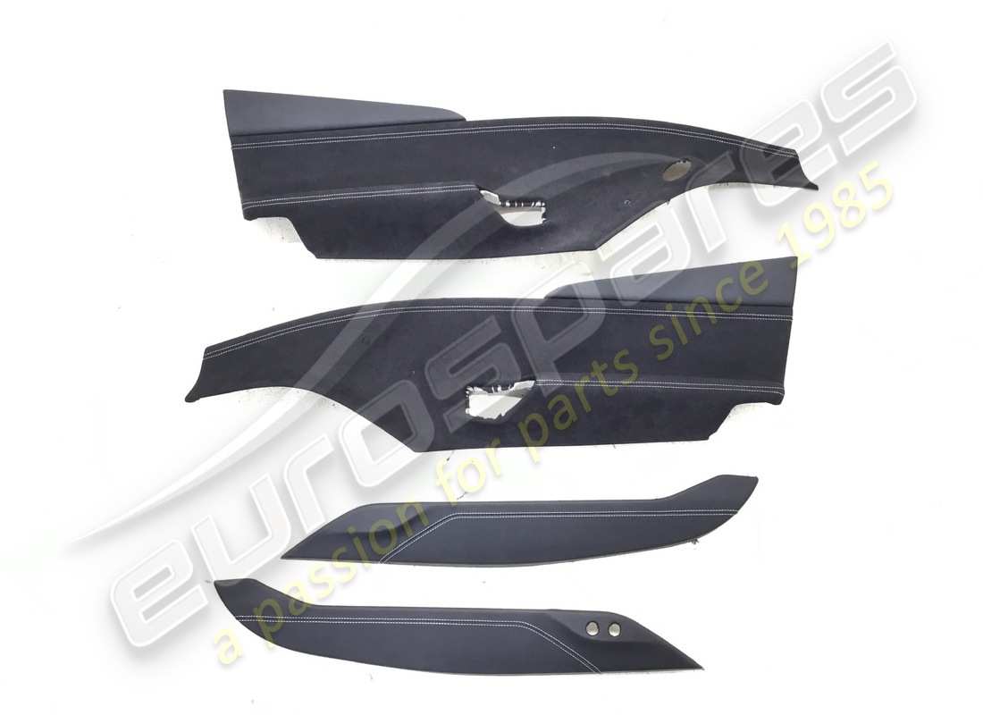 USED Eurospares Ferrari 488 LH & RH DOOR PANELS (BLACK ALCANTARA & WHITE STITCHING & BLACK LEATHER & WHITE STITCHING) . PART NUMBER EAP1374248 (1)
