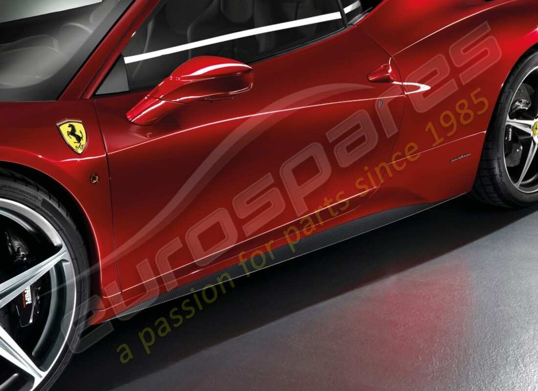 NEW FERRARI CARBON FIBER UNDER-DOOR SIDE SKIRTS KIT. PART NUMBER 70003025 (1) new ferrari carbon fiber under-door side skirts kit. part number 70003025 (1)