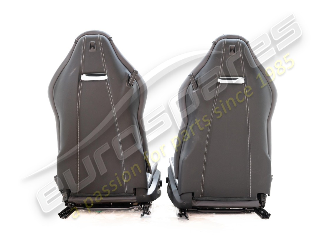 damaged ferrari full electric std style seats with alcantara centre & leather bolsters, horse stitched on headrest,. part number eap1563082 (15)