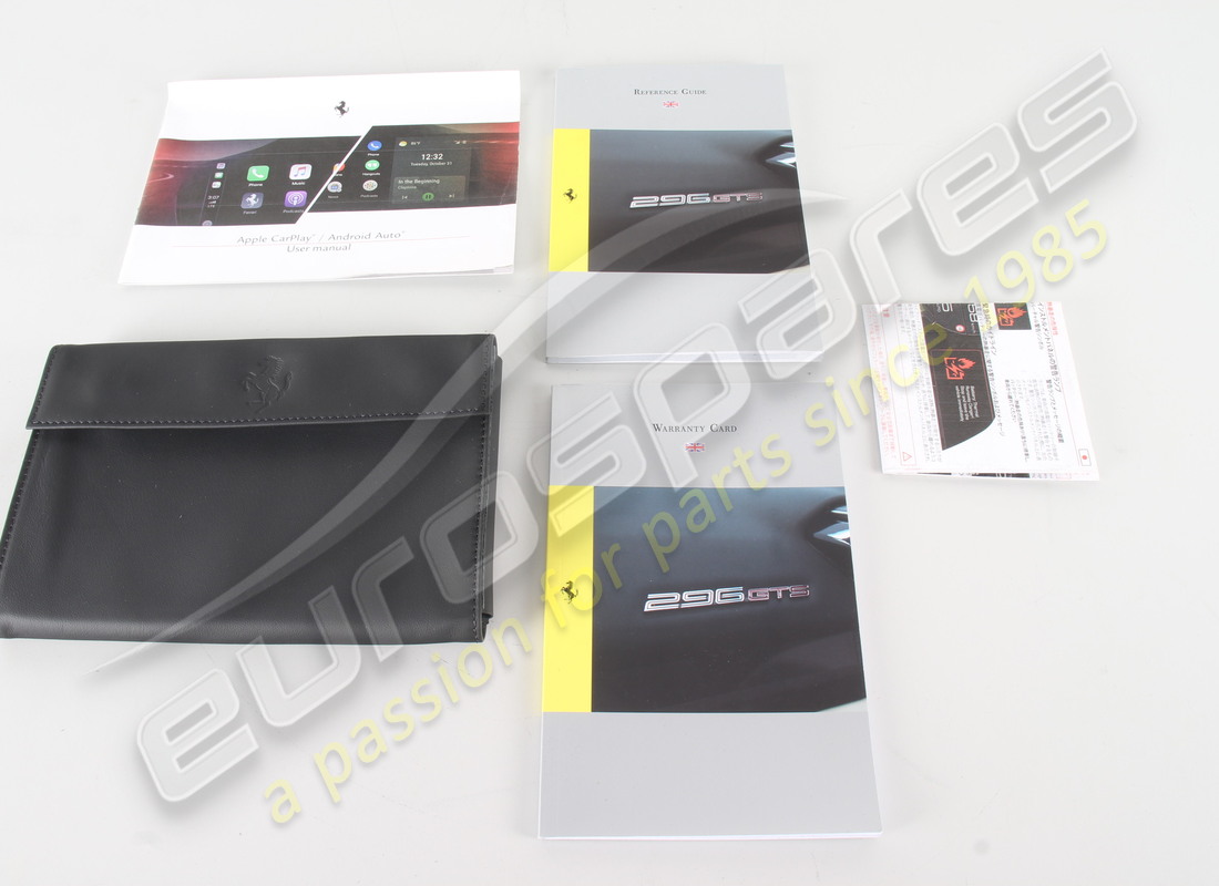 USED FERRARI FERRARI 296 BOOKLET PACK COMPLETE WITH WARRANTY BOOK. PART NUMBER EAP1481295 (4) used ferrari ferrari 296 booklet pack complete with warranty book. part number eap1481295 (4)