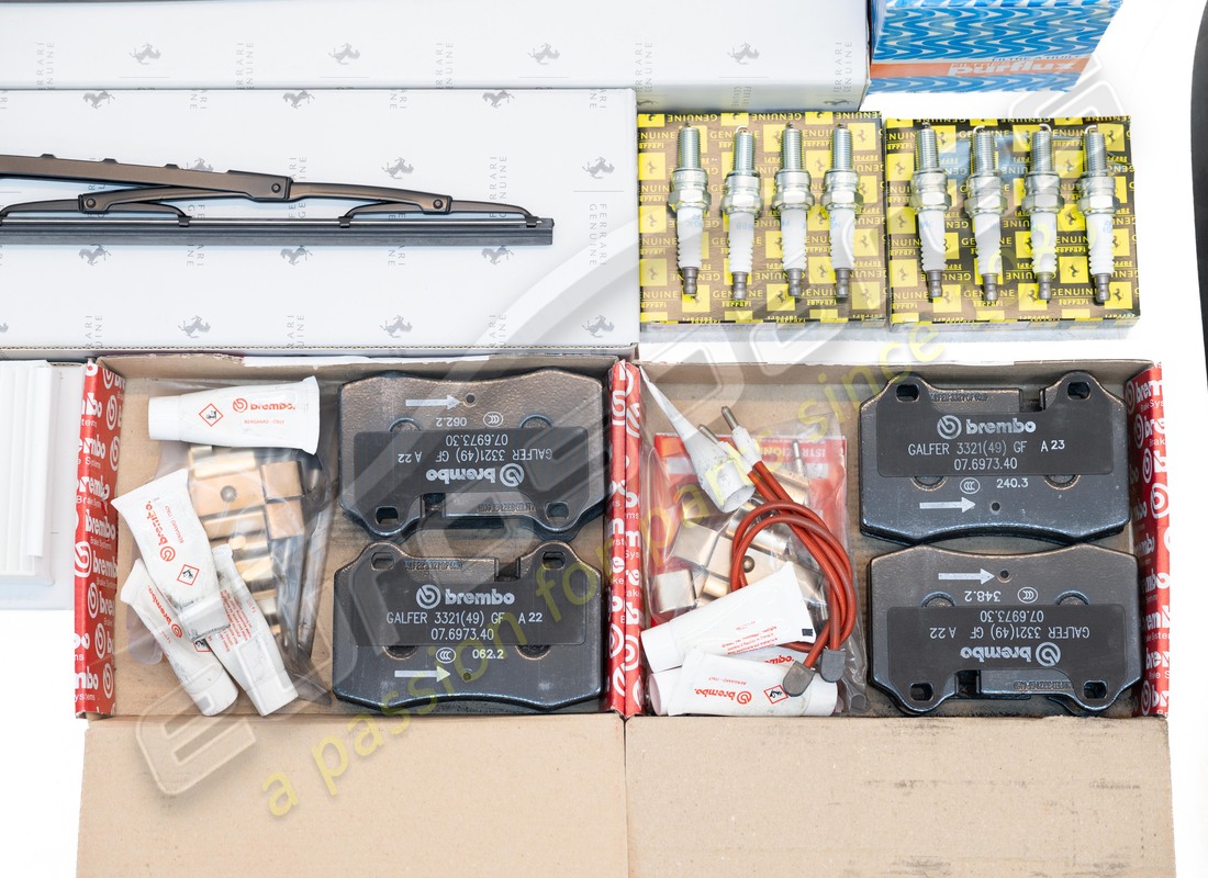 NEW FERRARI 30,000 KM SERVICE KIT. PART NUMBER 70001497 (2) new ferrari 30,000 km service kit. part number 70001497 (2)