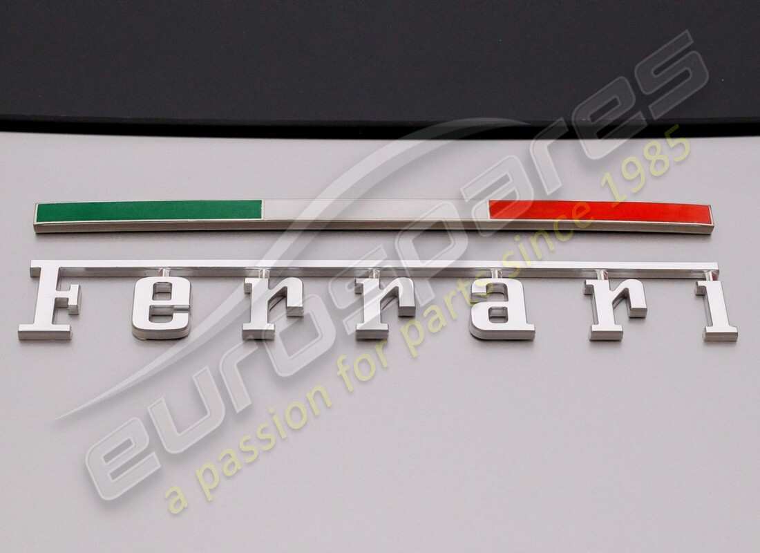new ferrari metallic flag logo badge, italian flag 20cm x 0.9cm. part number 988640 (1)