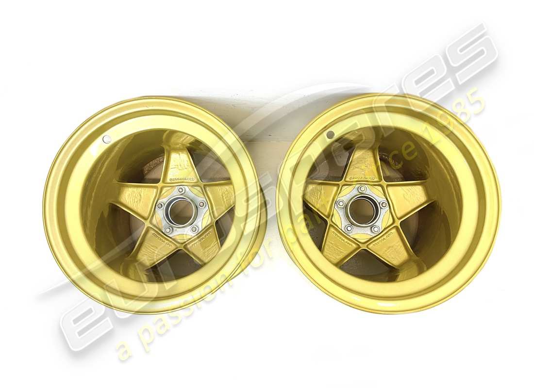 RECONDITIONED FERRARI CAMPAGNOLO WHEEL SET FOR FERRARI 512S. PART NUMBER EAP1443599 (3) reconditioned ferrari campagnolo wheel set for ferrari 512s. part number eap1443599 (3)