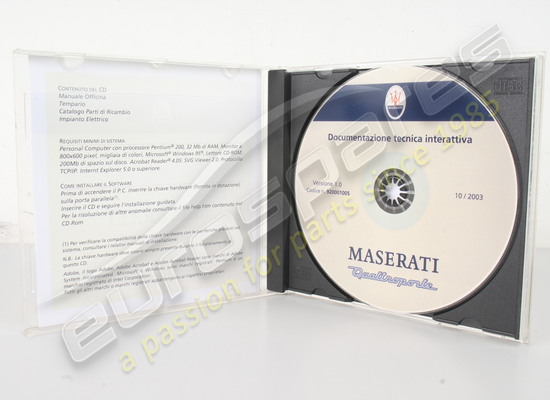 new maserati cd techn.doc.qp it part number 920001005