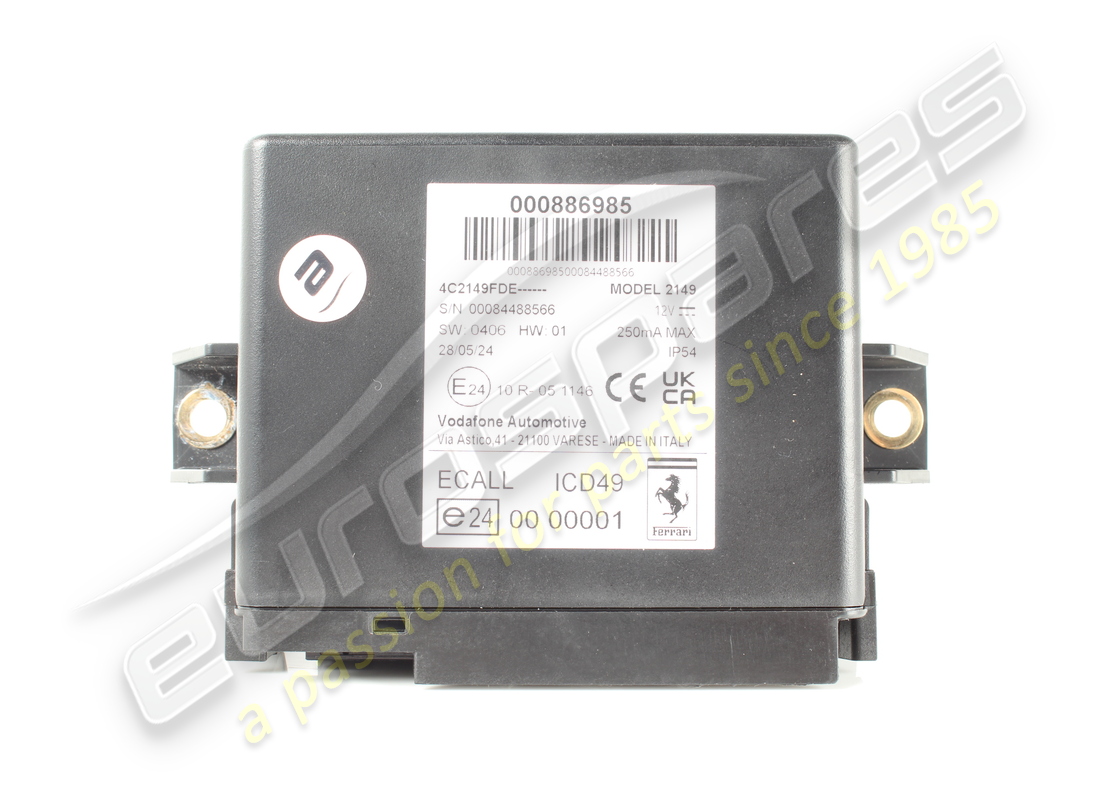 USED FERRARI ECALL TCU. PART NUMBER 886985 (3) used ferrari ecall tcu. part number 886985 (3)