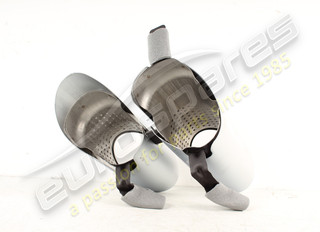 NEW LAMBORGHINI TAIL PIPE TRIM / END TIP, LH, SILVER MATT. PART NUMBER 4T0253697D (2) new lamborghini tail pipe trim / end tip, lh, silver matt. part number 4t0253697d (2)