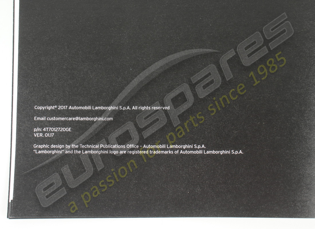 new lamborghini owner's manual quick guide ing. part number 4t7012720ge (3)