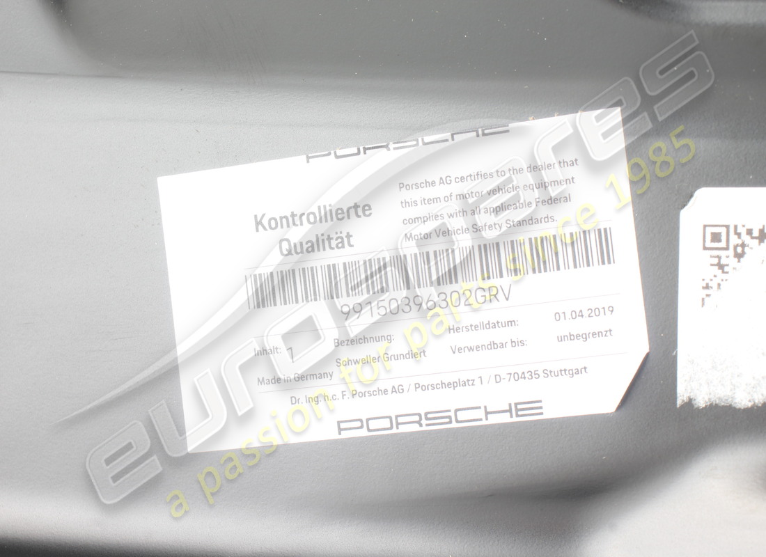 NEW PORSCHE PRIMED. PART NUMBER 99150396302GRV (5) new porsche primed. part number 99150396302grv (5)