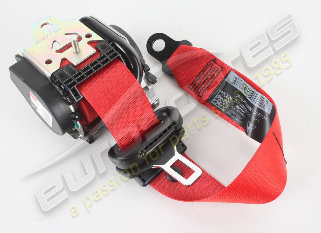 NEW PORSCHE THREE-POINT SAFETY BELT GUARDS RED (PORS. PART NUMBER 98780303306N13 (2) new porsche three-point safety belt guards red (pors. part number 98780303306n13 (2)