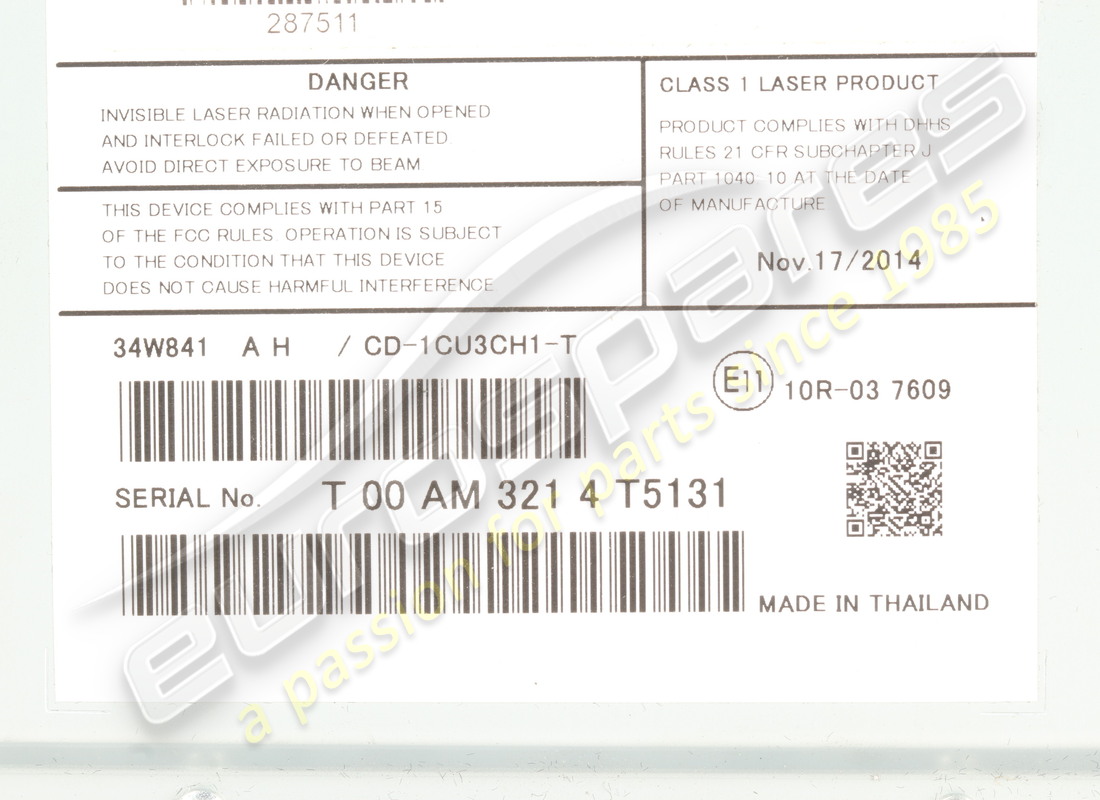 used ferrari cd reader. part number 287511 (3)