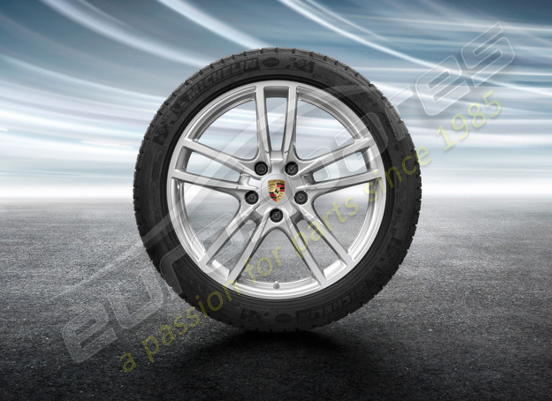 new porsche 20 inch cayenne sport winter wheel and tyre set. part number 9y0044630c (1)