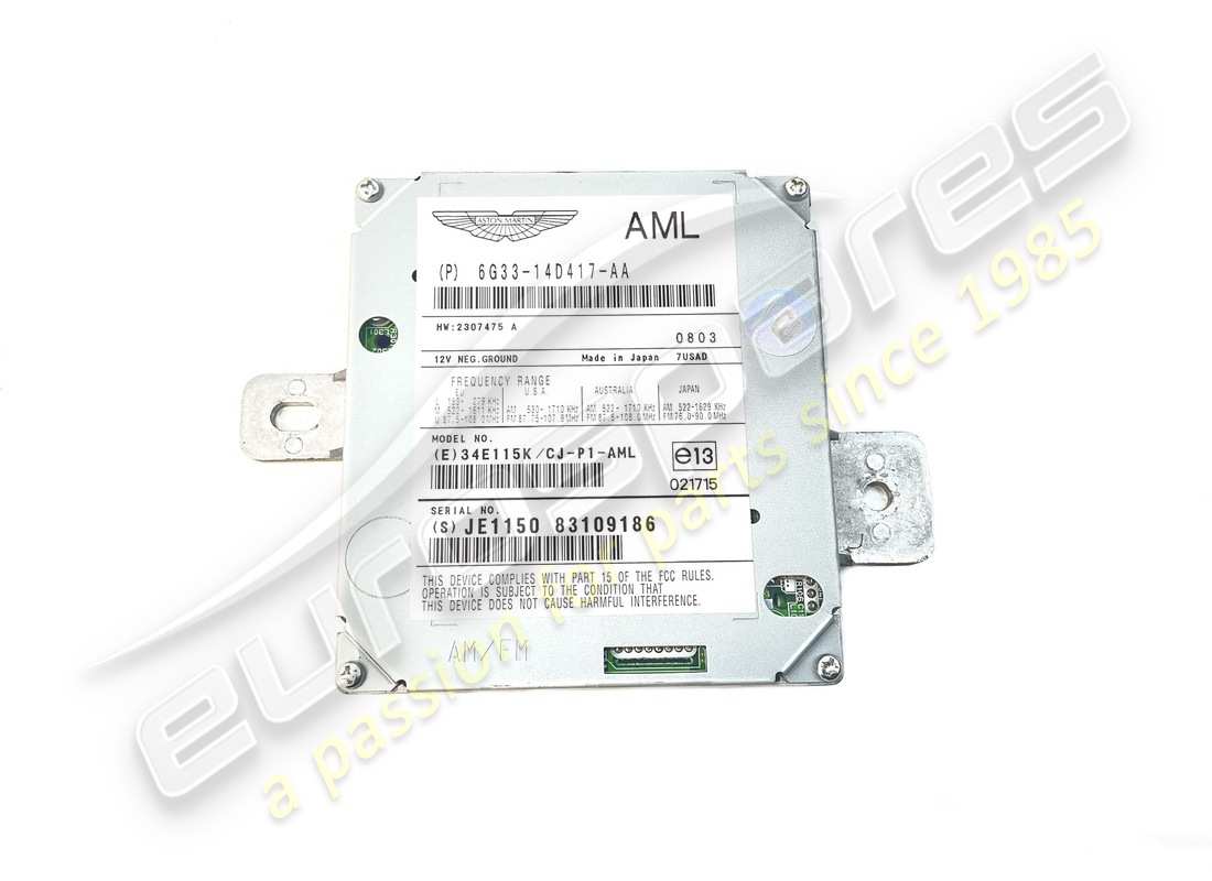 USED ASTON MARTIN TUNER, AM FM. PART NUMBER 6G3314D417AA (1) used aston martin tuner, am fm. part number 6g3314d417aa (1)