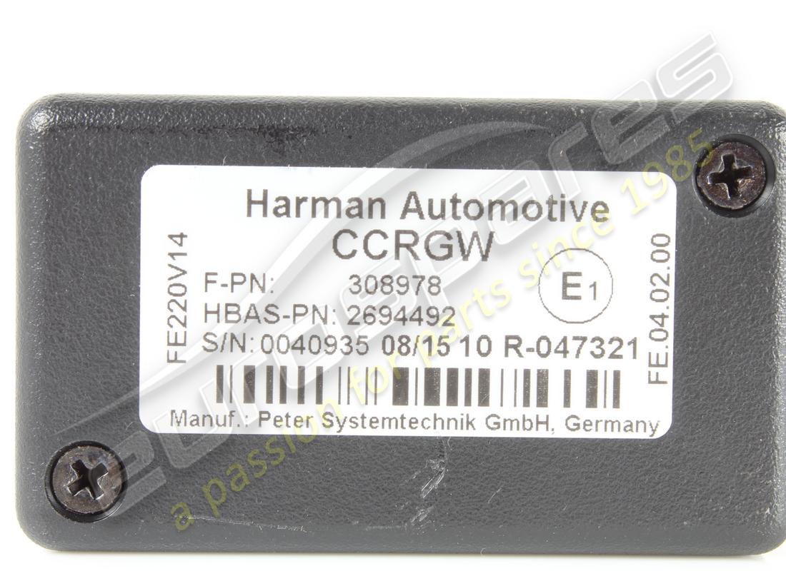 USED FERRARI CAN BOX. PART NUMBER 308978 (2) used ferrari can box. part number 308978 (2)