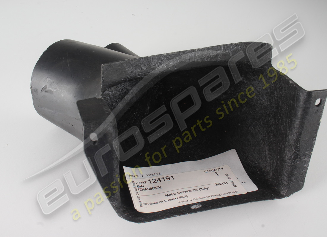 NEW FERRARI RH BRAKE AIR CONVEYOR. PART NUMBER 124191 (2) new ferrari rh brake air conveyor. part number 124191 (2)