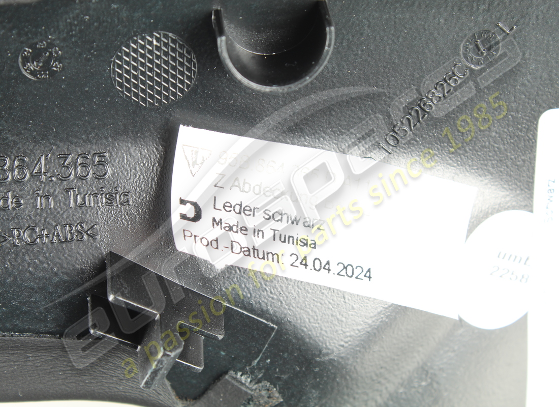 NEW PORSCHE TRIM BLACK. PART NUMBER 95B864365DA11 (3) new porsche trim black. part number 95b864365da11 (3)