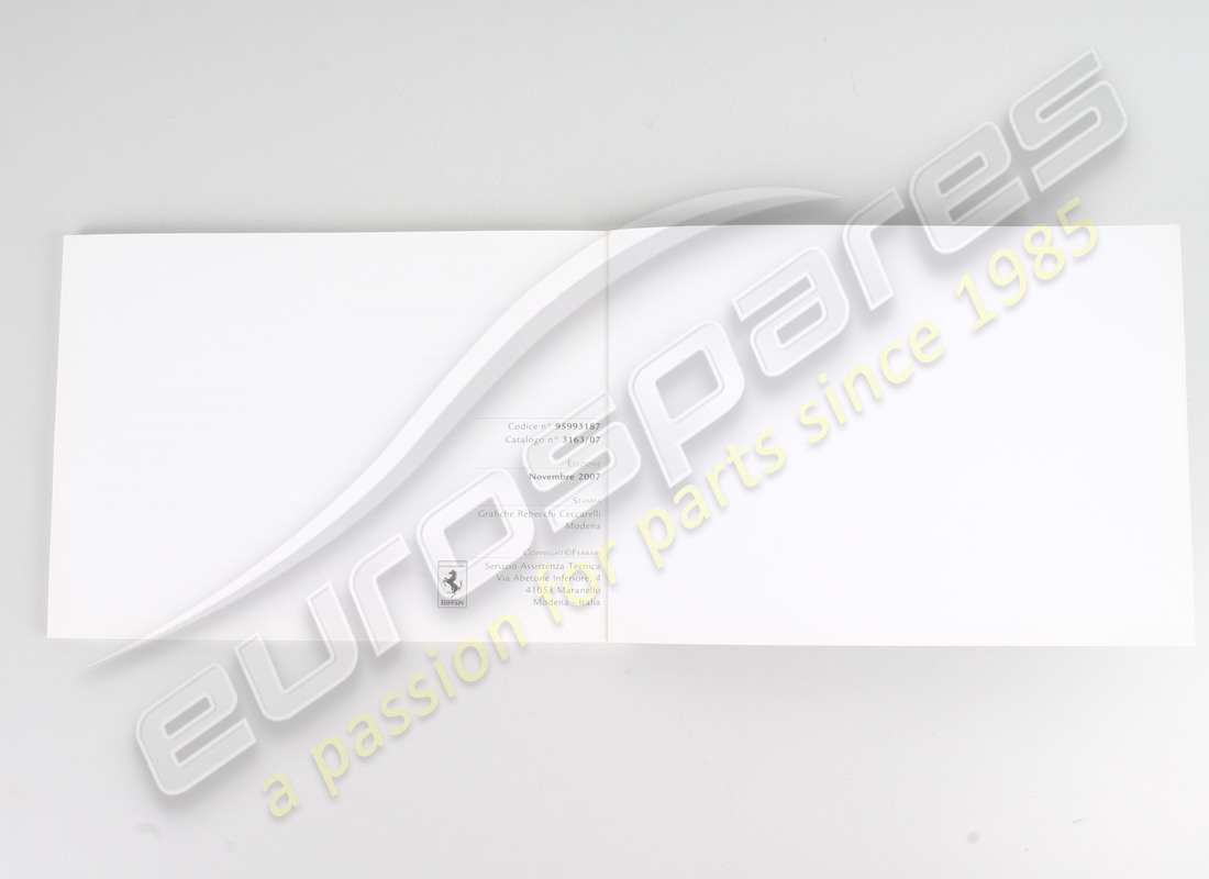 NEW FERRARI POWER BROCHURE. PART NUMBER 95993187 (2) new ferrari power brochure. part number 95993187 (2)