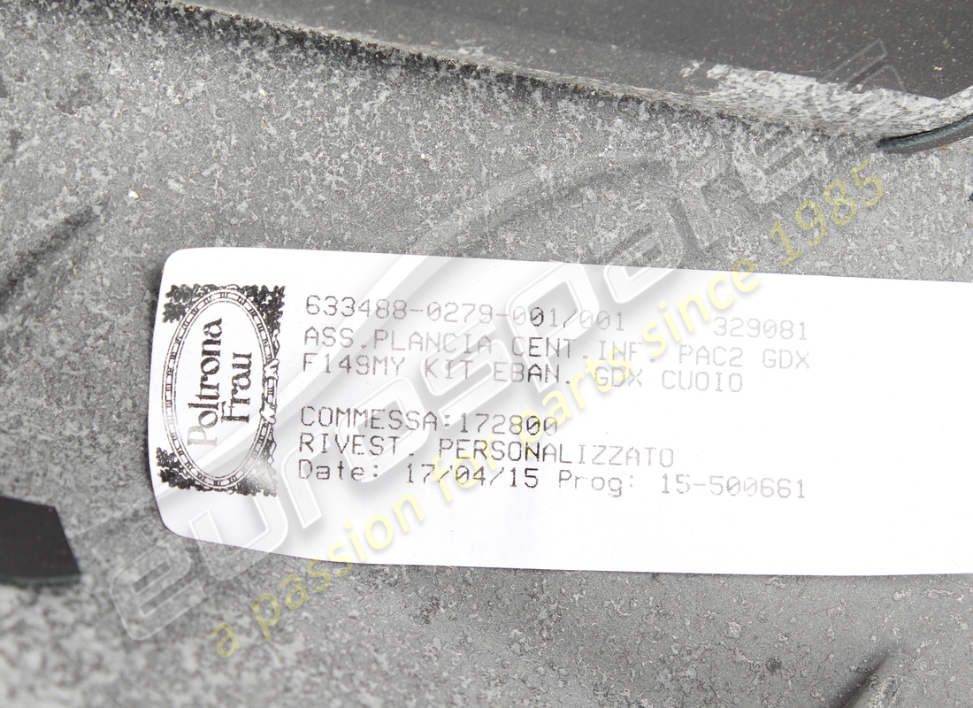 USED FERRARI CENTRAL LOWER PART OF DASHBO. PART NUMBER 86227812 (3) used ferrari central lower part of dashbo. part number 86227812 (3)