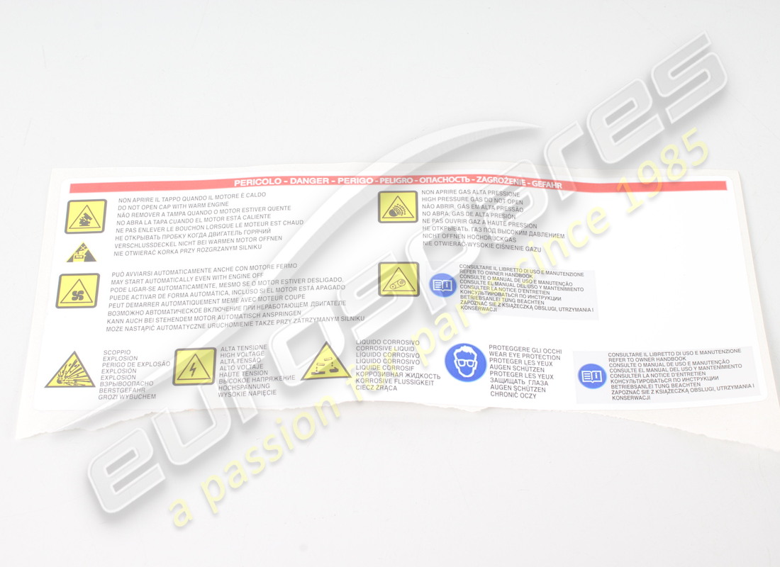 NEW MASERATI OIL PLATE. PART NUMBER 675001177 (1) new maserati oil plate. part number 675001177 (1)