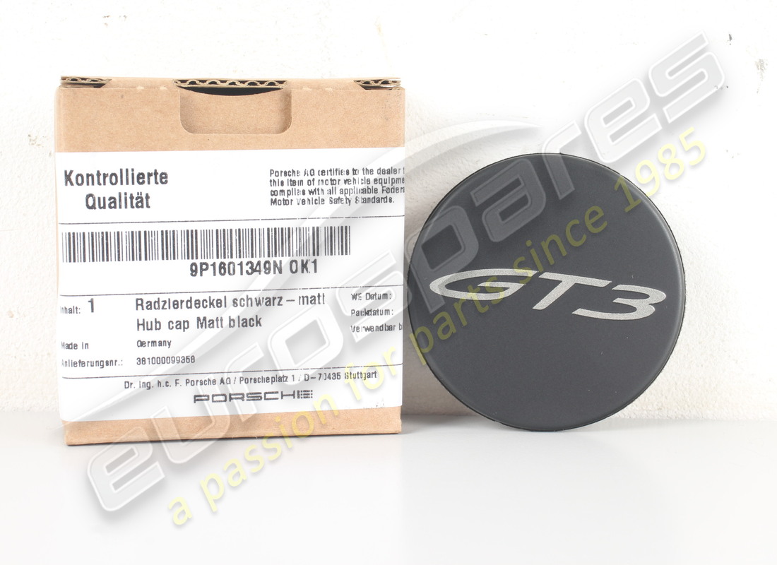NEW PORSCHE HUB CAP MATT BLACK. PART NUMBER 9P1601349NOK1 (4) new porsche hub cap matt black. part number 9p1601349nok1 (4)