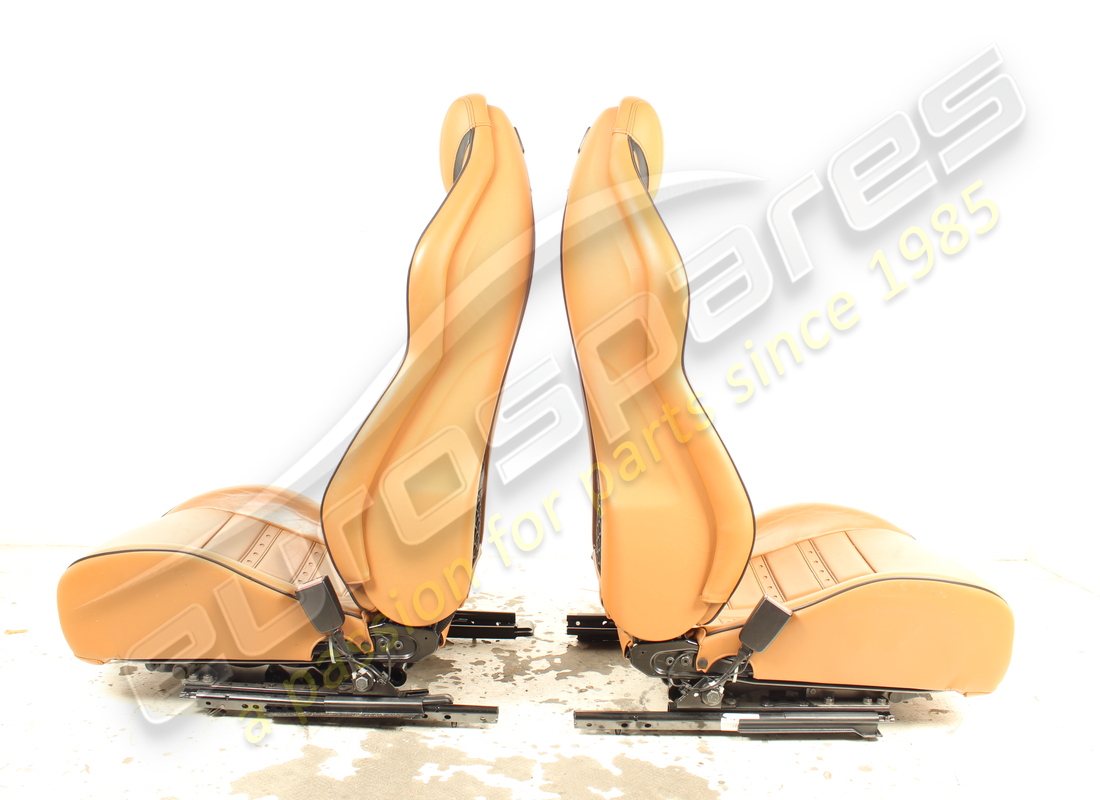 USED EUROSPARES COMPLETE FRONT & REAR SEET SET ( CUIOIO LEATHER WITH BLACK STITCHING ). PART NUMBER EAP1566195 (13) used eurospares complete front & rear seet set ( cuioio leather with black stitching ). part number eap1566195 (13)