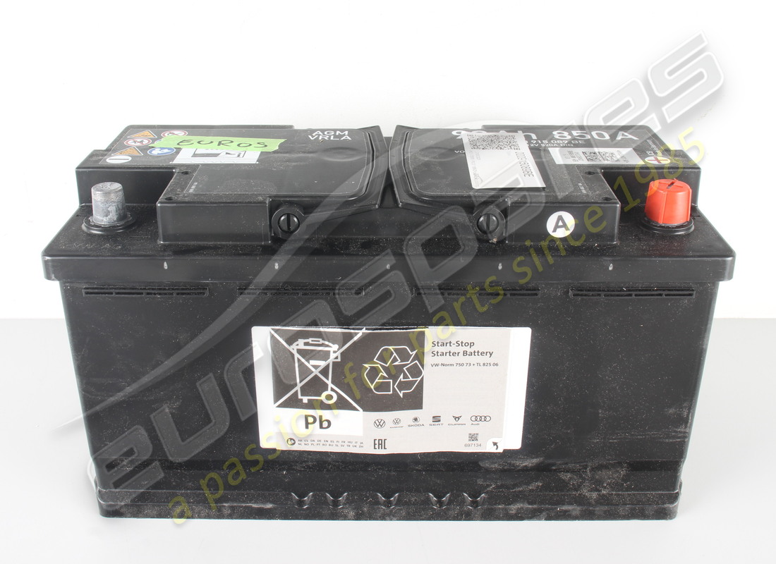 NEW LAMBORGHINI BATTERY, FILLED AND CHARGED (AGM). PART NUMBER 000915089BE (1) new lamborghini battery, filled and charged (agm). part number 000915089be (1)