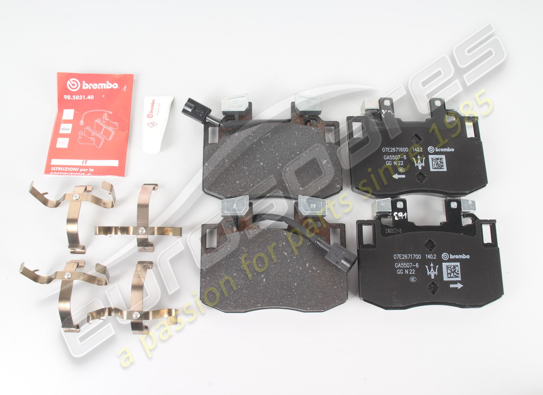 new maserati front pad set. part number 673011098 (1)