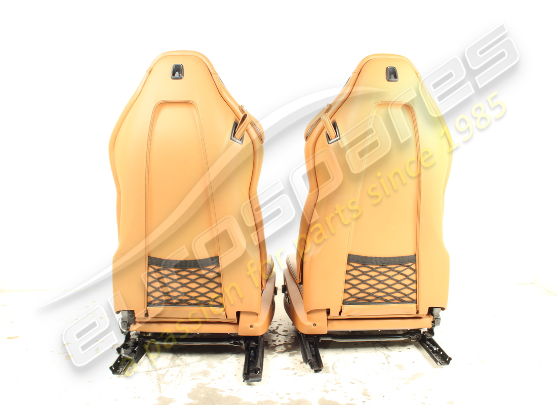USED EUROSPARES COMPLETE FRONT & REAR SEET SET ( CUIOIO LEATHER WITH BLACK STITCHING ). PART NUMBER EAP1566195 (9) used eurospares complete front & rear seet set ( cuioio leather with black stitching ). part number eap1566195 (9)