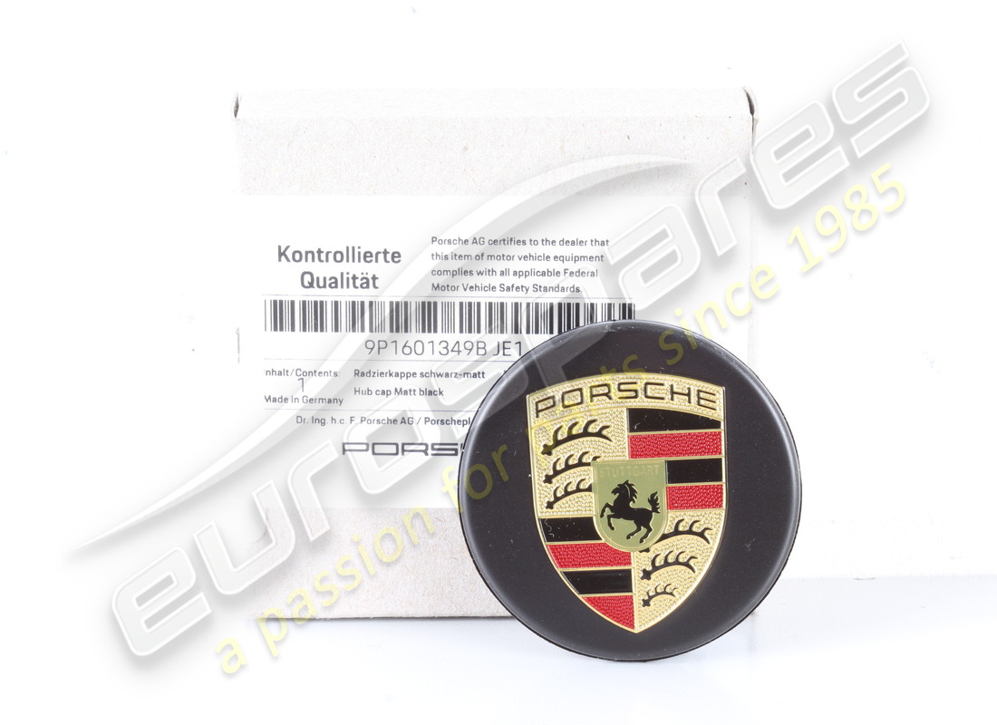 new porsche hub cap matt black. part number 9p1601349bje1 (1)