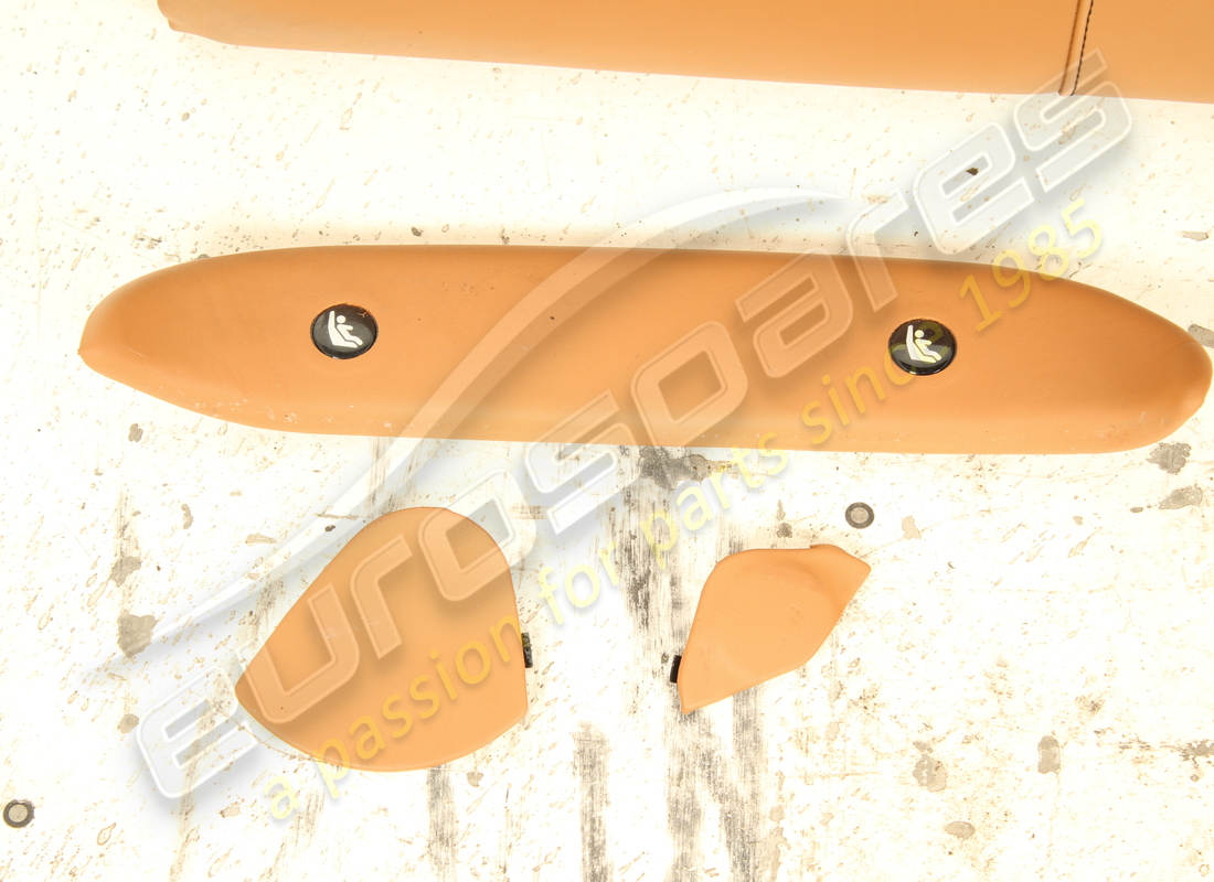 USED EUROSPARES COMPLETE FRONT & REAR SEET SET ( CUIOIO LEATHER WITH BLACK STITCHING ). PART NUMBER EAP1566195 (22) used eurospares complete front & rear seet set ( cuioio leather with black stitching ). part number eap1566195 (22)