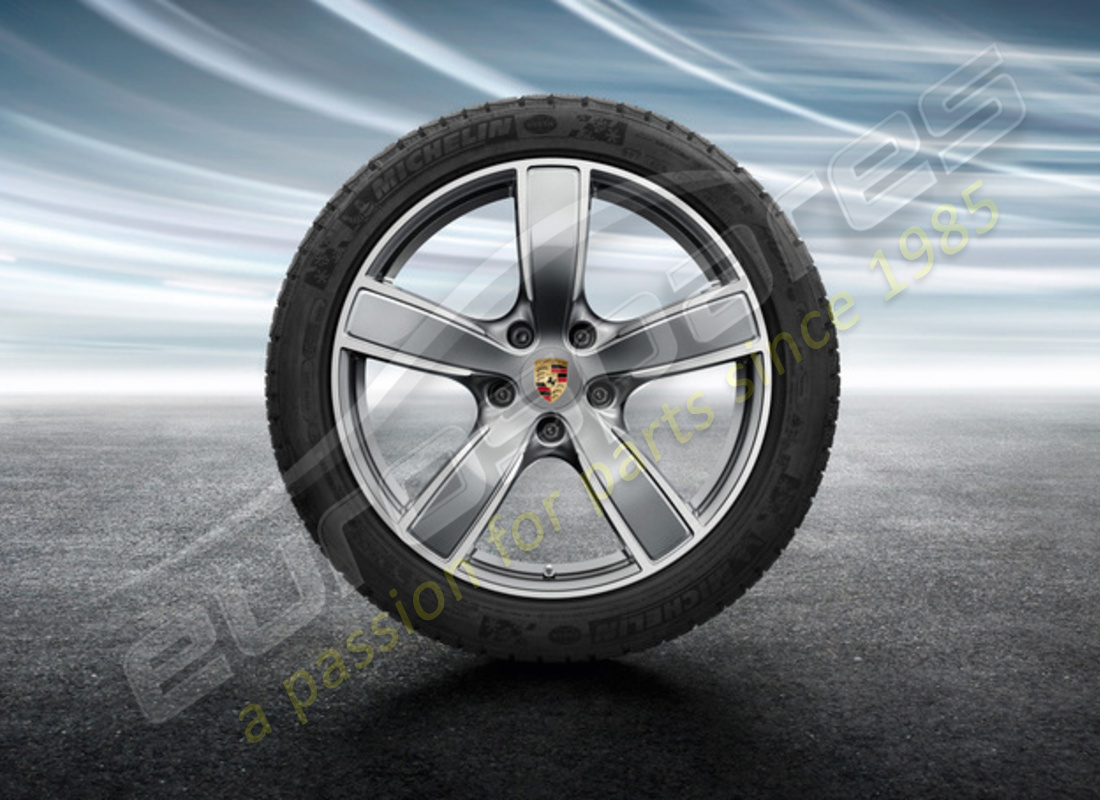 new porsche 20 inch cayenne sport classic winter wheel and tyre set. part number 9y0044630d (1)