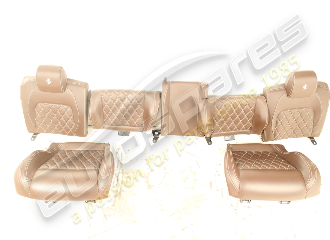 USED FERRARI COMPLETE SEAT SET WITH REAR SCREENS. PART NUMBER EAP1564144 (16) used ferrari complete seat set with rear screens. part number eap1564144 (16)