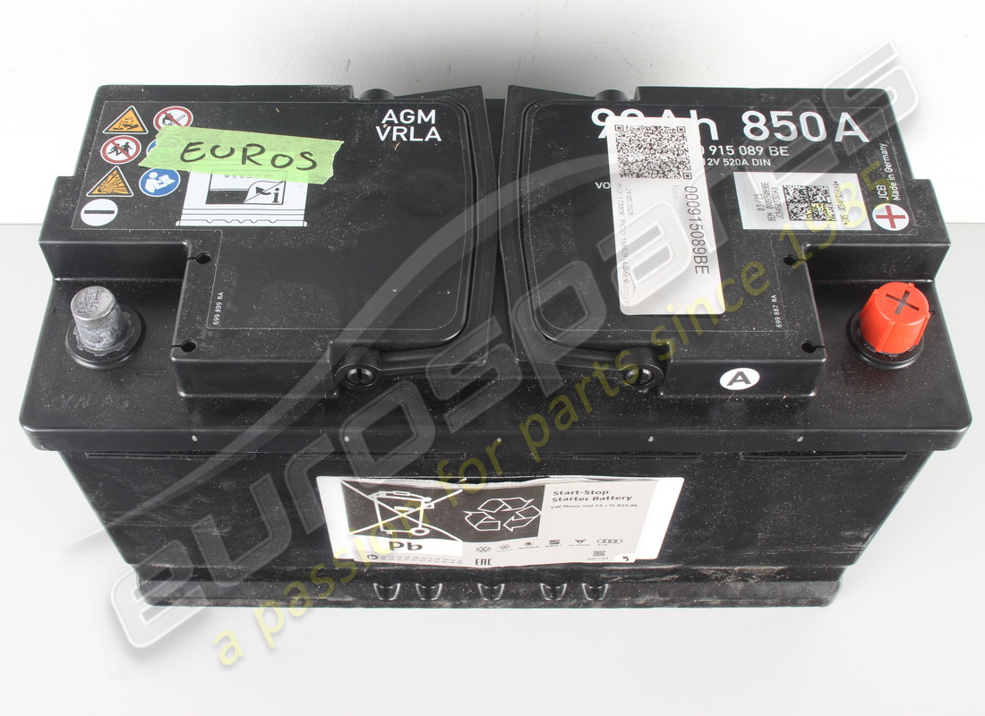 NEW LAMBORGHINI BATTERY, FILLED AND CHARGED (AGM). PART NUMBER 000915089BE (3) new lamborghini battery, filled and charged (agm). part number 000915089be (3)