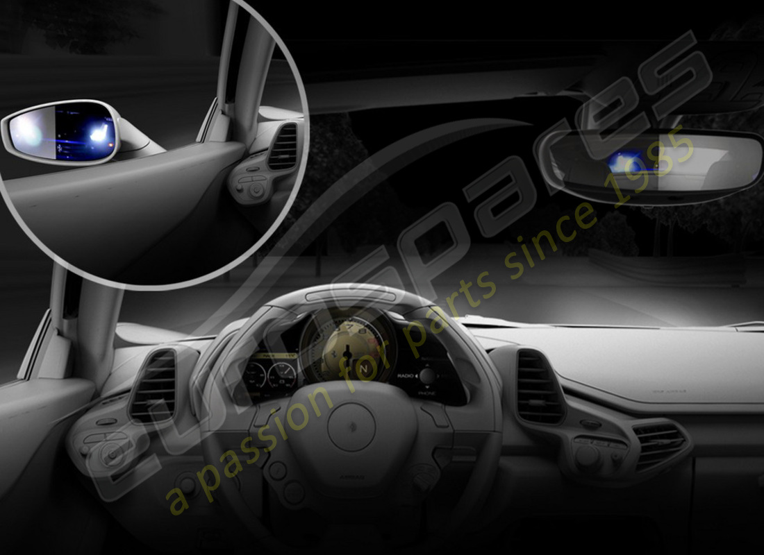 new ferrari internal rear view mirror. part number 86042600 (1)