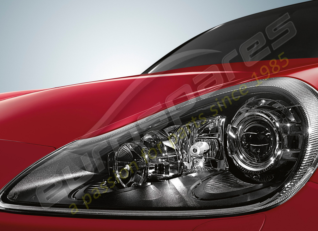 new porsche bi-xenon headlights (black). part number 95504490310 (1)