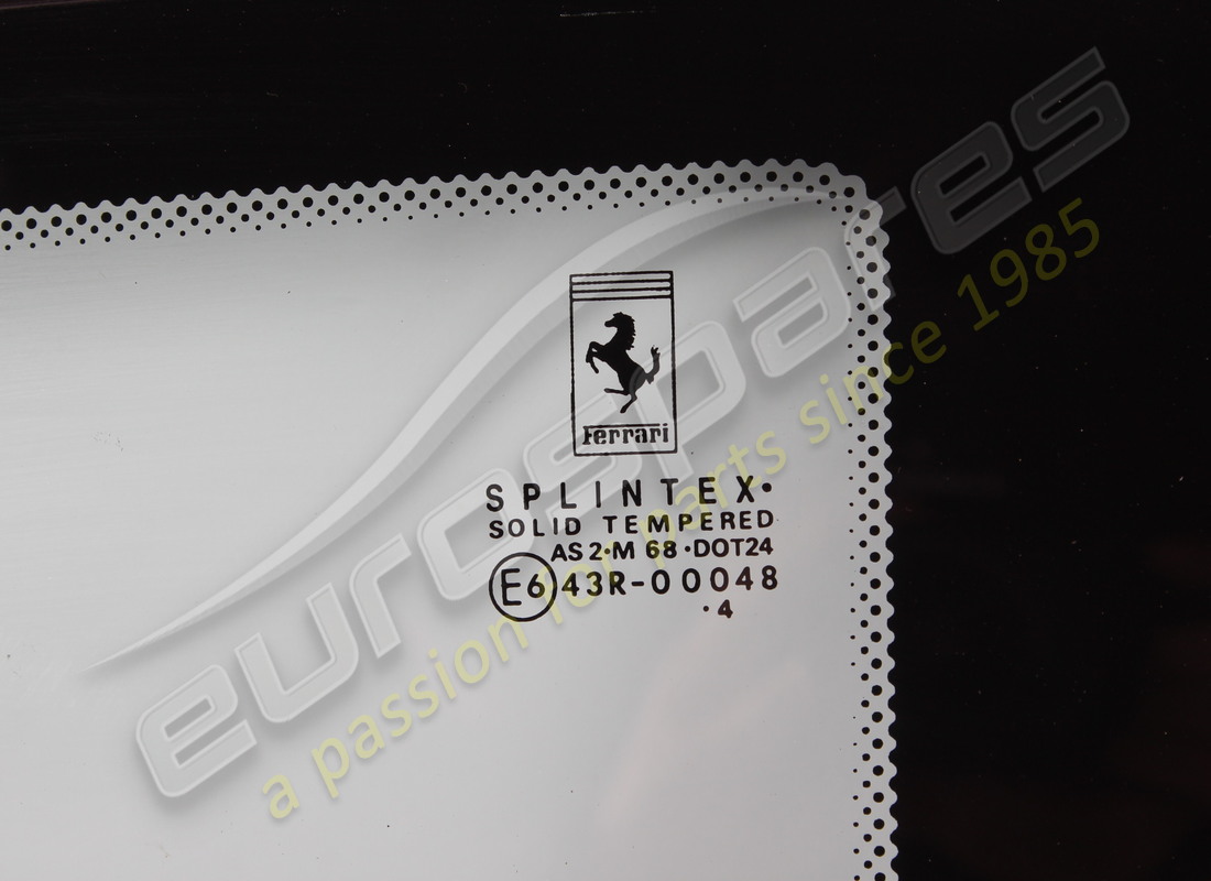 USED FERRARI RH REAR SIDE GLASS. PART NUMBER 66855600 (2) used ferrari rh rear side glass. part number 66855600 (2)