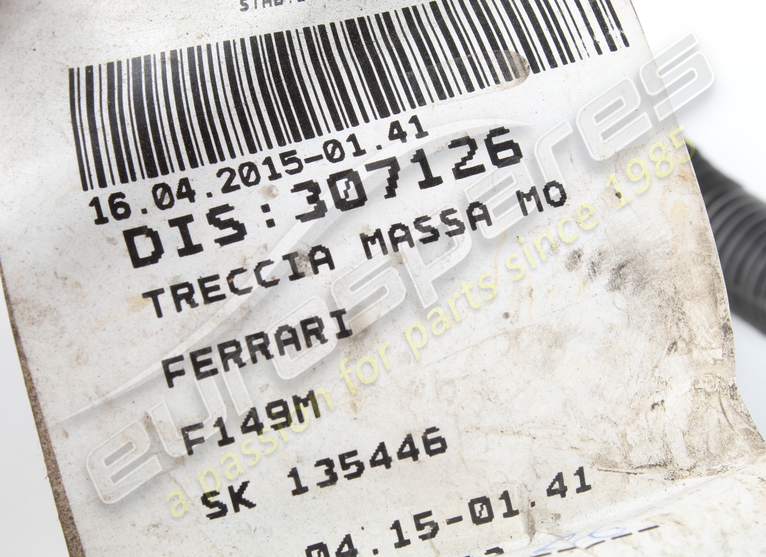 USED FERRARI ENGINE GROUND - CHASSIS GROU. PART NUMBER 307126 (4) used ferrari engine ground - chassis grou. part number 307126 (4)