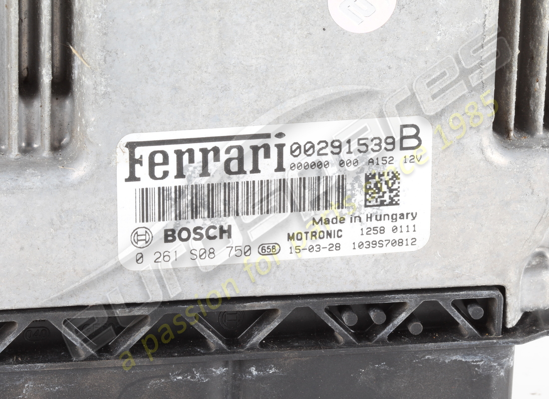 USED FERRARI IGNITION ECU. PART NUMBER 291539 (2) used ferrari ignition ecu. part number 291539 (2)