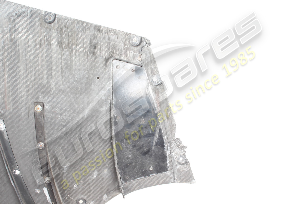 DAMAGED FERRARI FRONT UNDERBODY SHIELD. PART NUMBER 958160 (4) damaged ferrari front underbody shield. part number 958160 (4)