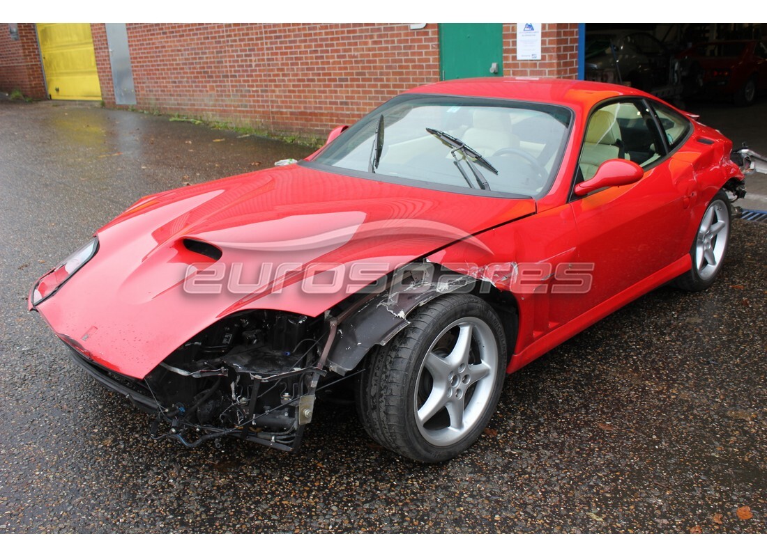 ferrari 550 maranello being prepared for dismantling at eurospares